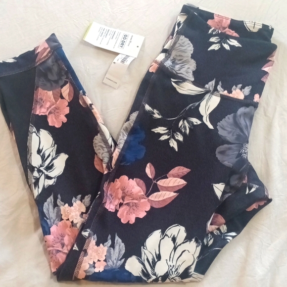Old Navy~ Floral & Mesh Leggings Dry Fit, Sz- M. NWT 🔥 - Picture 2 of 6